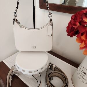 Coach Hobo Crossbody Bag EUC Chalk/Signature Canvas